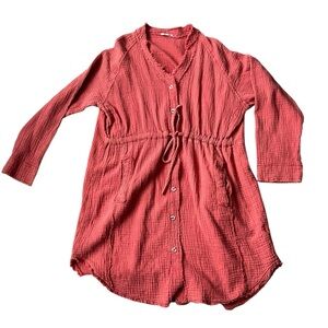 LA MIEL Coral Textured Top